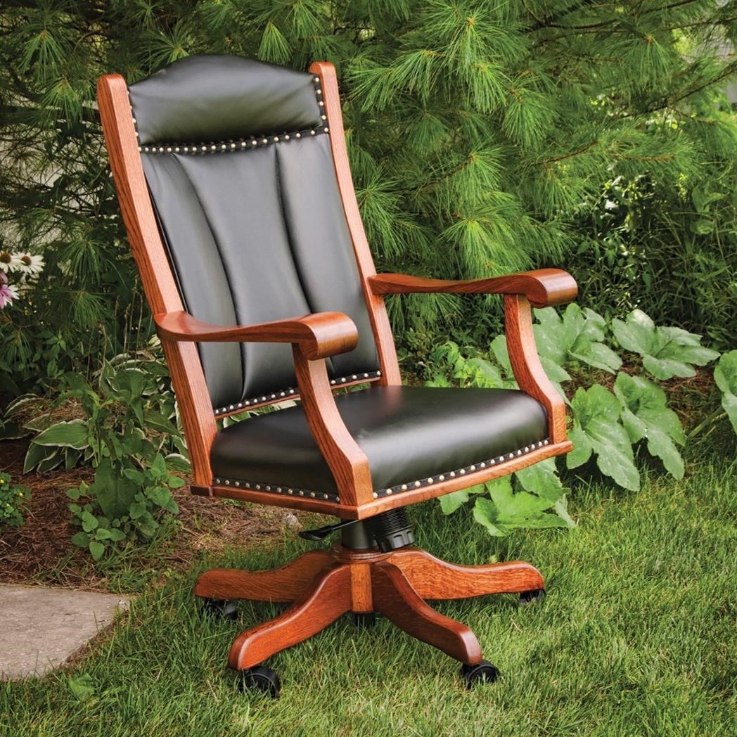 Buckeye Rockers Deck Chairs OC55 Upholstered Office Chair with Solid Wood Frame Wayside